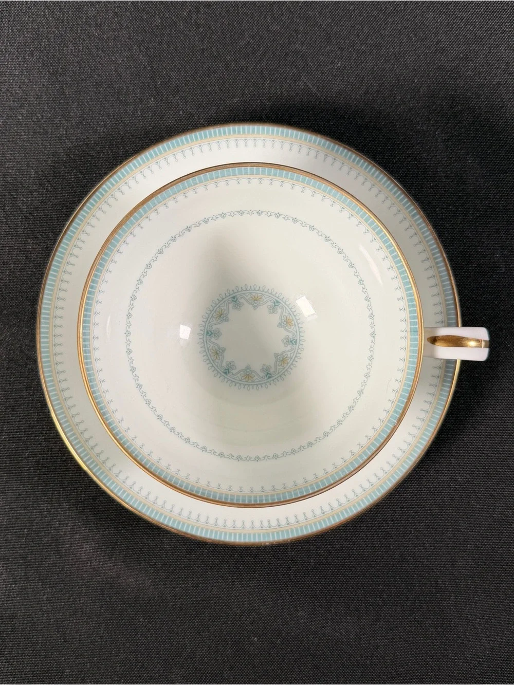 Noritake Maya Fine China 6 piece Place-setting MCM geometric pattern